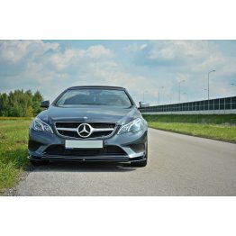 Накладка сплиттер на передний бампер на Mercedes E W212 Coupe / Cabrio рестайл